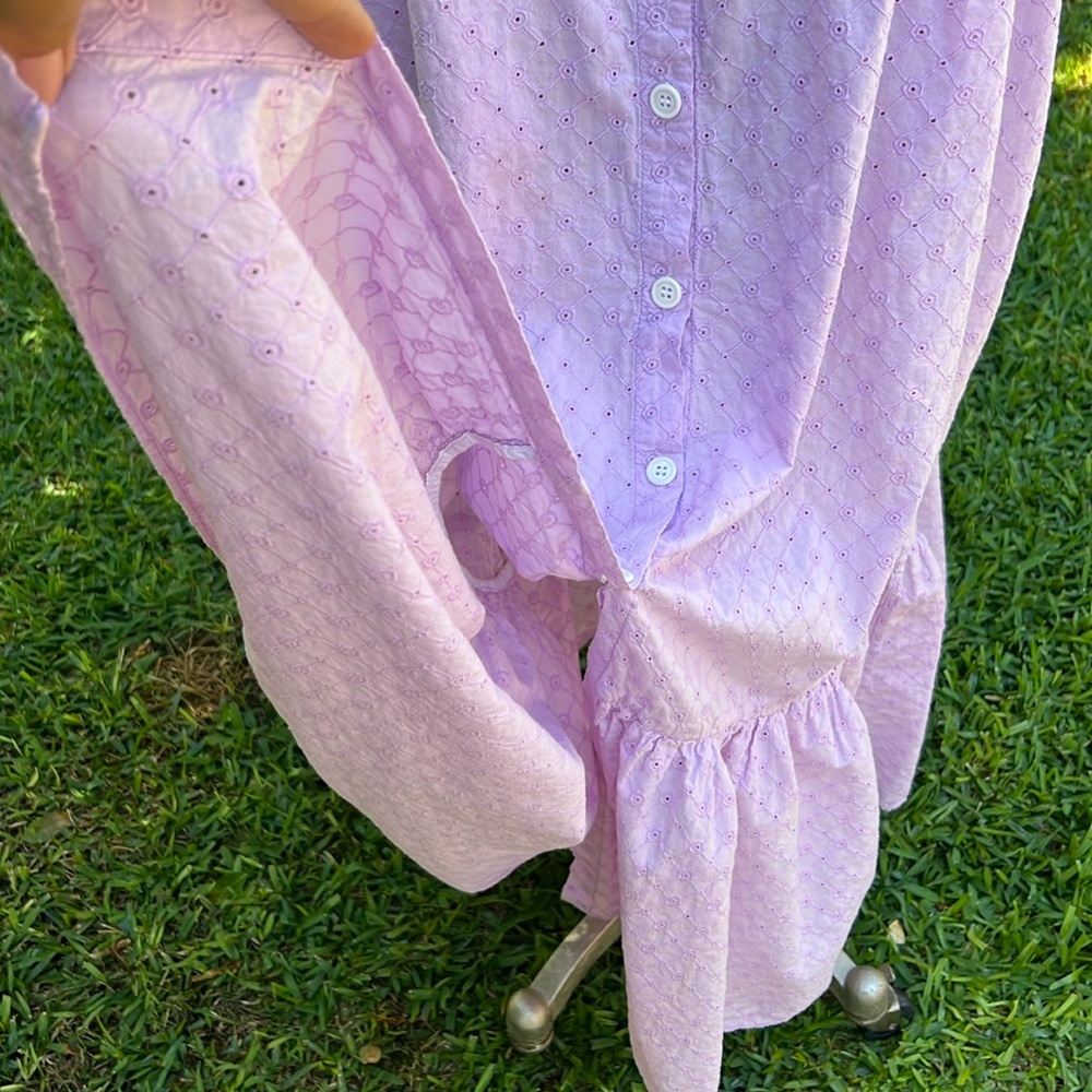 MDS Stripes Lavender Eyelet Dress Size 10 US $525 - Picture 13 of 17